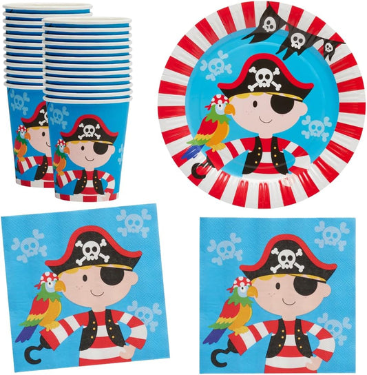 Kids Premium Art Gift Set Pirate Themed Party Tableware Set
