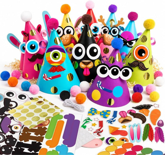 Kids Premium Art Gift Set DIY Party Hat Craft Kit