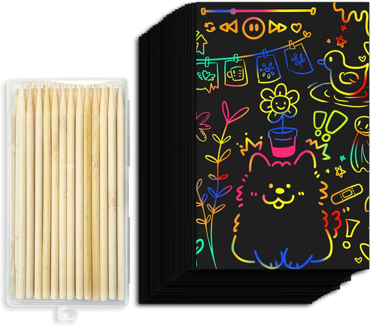 Scratch Rainbow Art Paper Kit for Kids