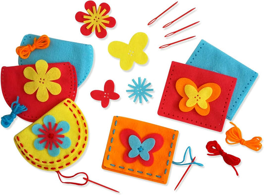 Kids Premium Art Gift Set Felt Purse Sewing Craft Kit