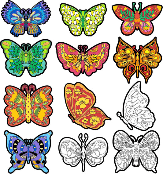 Kids Premium Art Gift Set Velvet Butterfly Coloring Craft Set