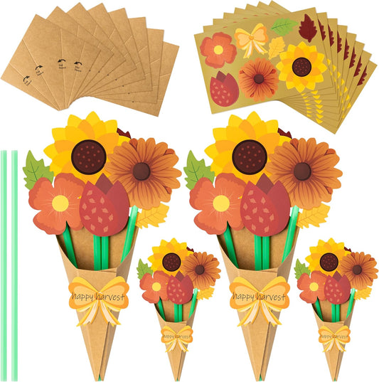 Kids Premium Art Gift Set Fall Flower Bouquet Craft Kit